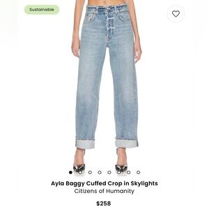 Ayla Baggy Cuffed Crop in Skylights
Citizens of Humanity